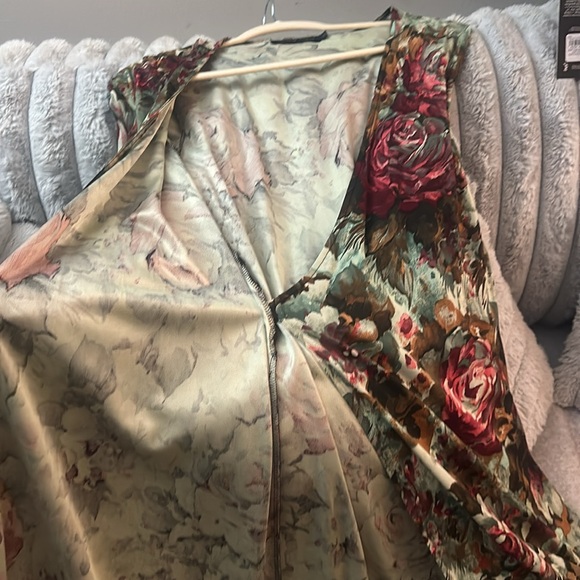 NWO JALOUX /Zalu rayon Wrap around Vintage Gorgeous Dress Size Large See video - Picture 12 of 12